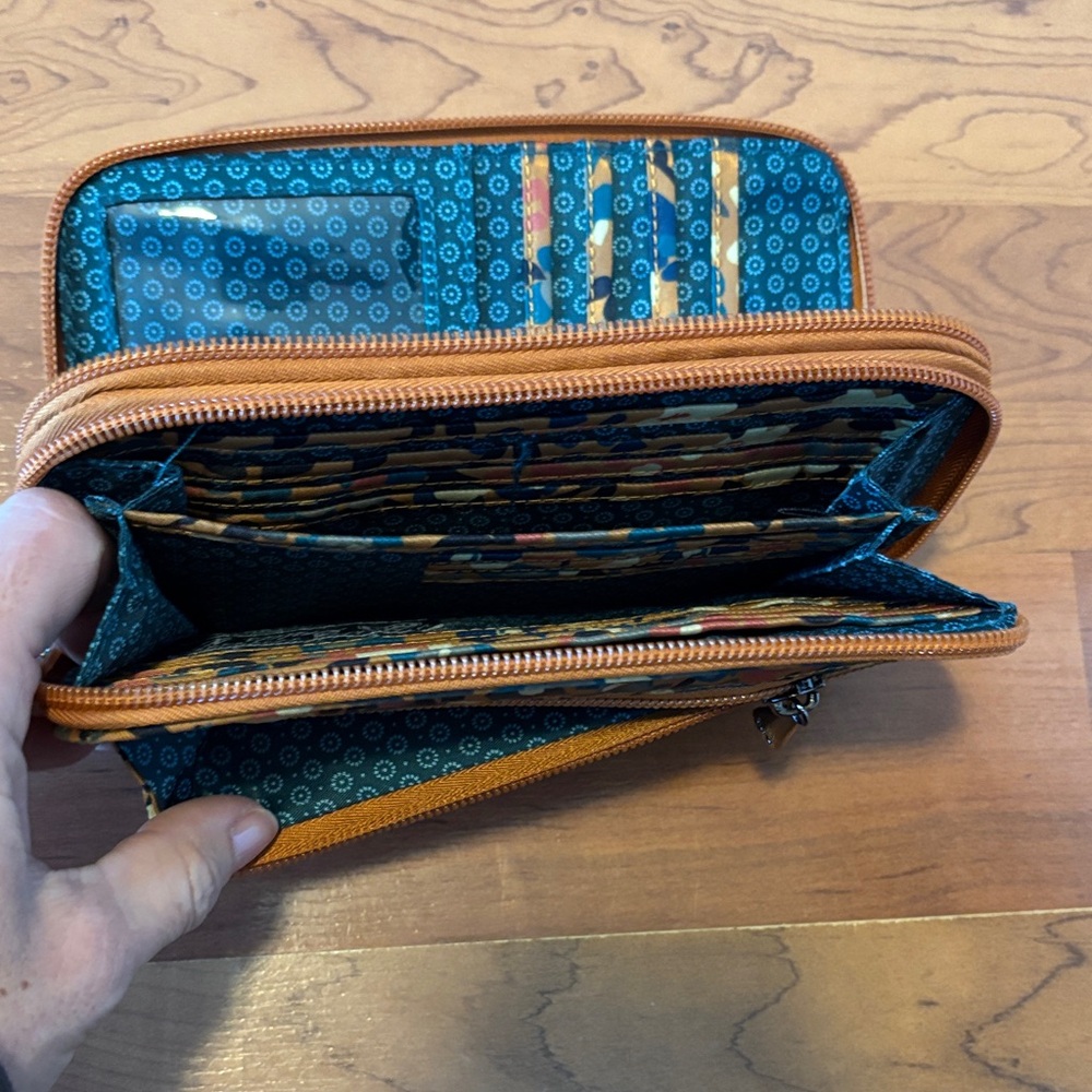 Floral Lug Nylon Wristlet Wallet - Picture 5 of 5